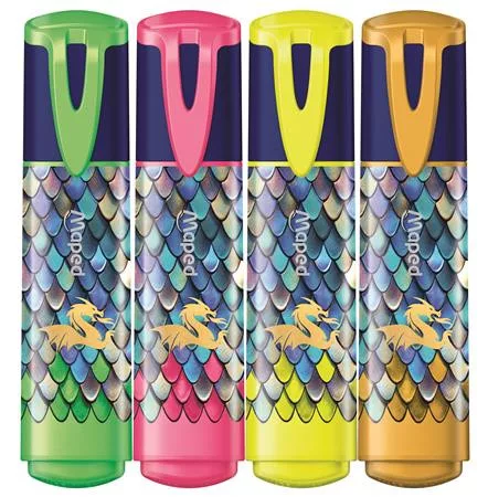 MAPED Szövegkiemelő készlet, 1-5 mm, MAPED „Dragon sárkány”, 4 különböző szín