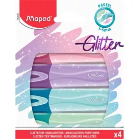  MAPED Szövegkiemelő készlet, 1-5 mm, MAPED "Glitter Fluo Peps", vegyes pasztell színek