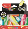 MAPED Szövegkiemelő display, 1-5 mm, MAPED "Fluo Peps Pocket Soft", vegyes neon színek