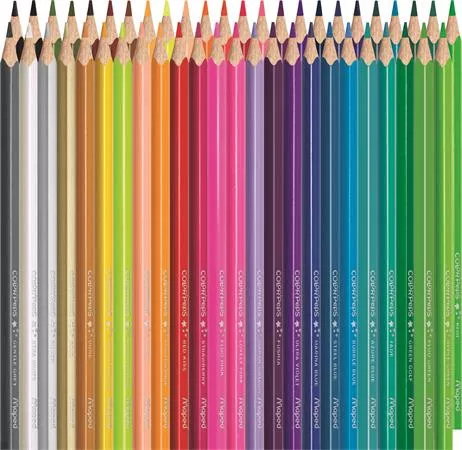 MAPED Színes ceruza készlet, háromszögletű, MAPED "Color'Peps Star", 48 különböző szín