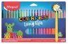 MAPED Filctoll készlet, 3,7 mm, kimosható, MAPED „Color'Peps Long Life 2”, 24 különböző szín
