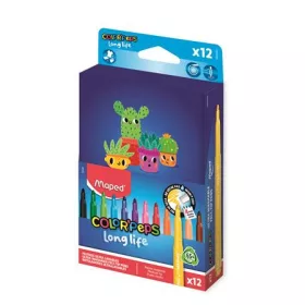   MAPED Filctoll készlet, 3,7 mm, kimosható, dobozos, MAPED „Color'Peps Long Life 2”, 12 különböző szín
