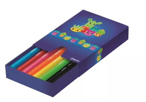 MAPED Filctoll készlet, 3,7 mm, kimosható, dobozos, MAPED „Color'Peps Long Life 2”, 12 különböző szín