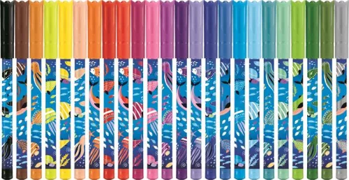 MAPED Filctoll készlet, 2 mm, kimosható, MAPED "Color'Peps Ocean Life", 24 különböző szín