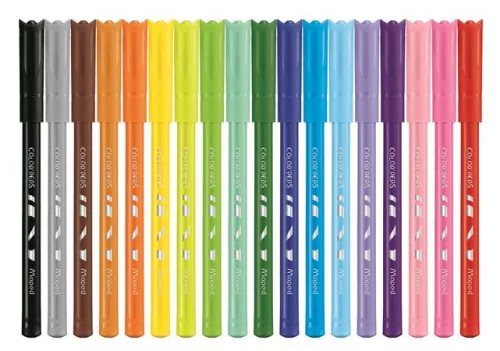 MAPED Filctoll készlet, 2 mm, kimosható, MAPED "Color'Peps Ocean", 18 különböző szín