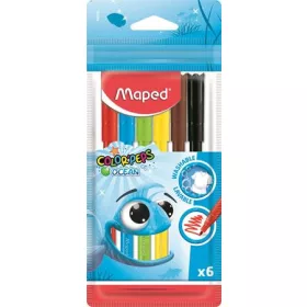   MAPED Filctoll készlet, 2 mm, kimosható, MAPED "Color'Peps Ocean", 6 különböző szín