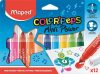 MAPED Filctoll készlet, 6,5 mm, kimosható, MAPED "Color'Peps Mini Power", 12 különböző szín