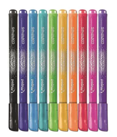 MAPED Filctoll készlet, 2,8 mm, csillámos, MAPED "Color'Peps Glitter", 10 különböző szín