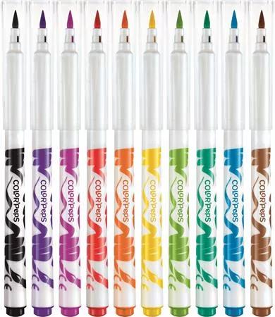 MAPED Filctoll készlet, kimosható, ecsetjellegű, MAPED "Color ’Peps Brush", 10 különböző szín