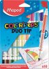 MAPED Filctoll készlet, MAPED "Color'Peps Duo Tip", 10 különböző szín