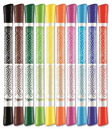 MAPED Filctoll készlet, MAPED "Color'Peps Duo Tip", 10 különböző szín