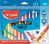 MAPED Zsírkréta, kitekerhető, MAPED "Color'Peps", 12 különböző szín