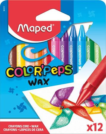 MAPED Zsírkréta, MAPED "Color'Peps Wax", 12 különböző szín