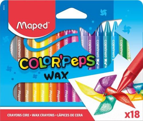 MAPED Zsírkréta, MAPED "Color'Peps Wax", 18 különböző szín