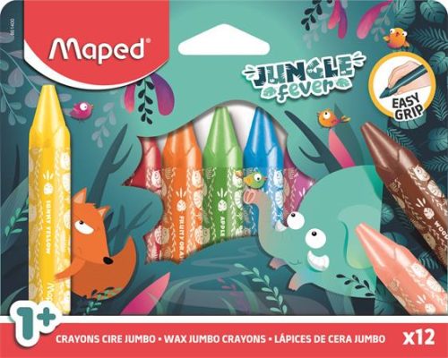 MAPED Zsírkréta, vastag, MAPED "Jungle Fever", 12 különböző színben