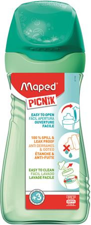 MAPED PICNIK Kulacs, 430 ml, MAPED PICNIK "Origins", zöld