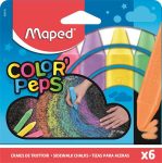   MAPED Aszfaltkréta, MAPED "Color'Peps", 6 különböző szín