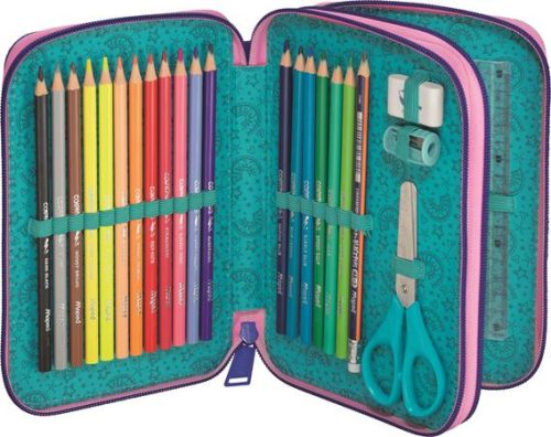 MAPED Tolltartó, töltött, 2 emeletes, cipzáras, MAPED, unikornis