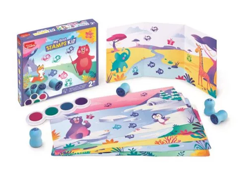 MAPED CREATIV Nyomdázó készlet, állatok, MAPED CREATIV "Early Age My First Stamps Kit"