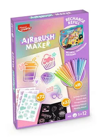 MAPED CREATIV Kreatív festékszóró utántöltő, pasztell színek, MAPED CREATIV "Airbrush Maker"