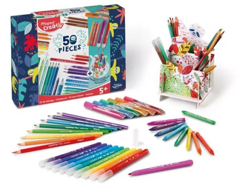 MAPED CREATIV Színezőkészlet, írószertartóval, 50 darabos, MAPED CREATIV
