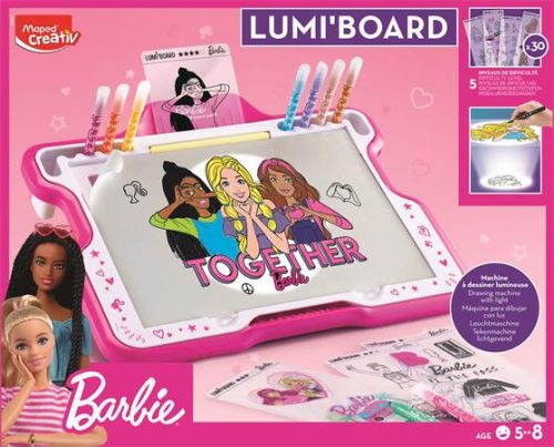 MAPED CREATIV Kreatív készségfejlesztő rajzkészlet, MAPED CREATIV "Lumi Board Barbie"