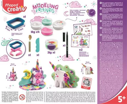 MAPED CREATIV Modellező gyurmakészlet, levegőre száradó, mágikus, MAPED CREATIV "Modeling Friends Magical"