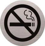   HELIT Információs tábla, rozsdamentes acél, HELIT, tilos a dohányzás