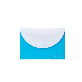   PANTA PLAST Irattartó tasak, A5, PP, patentos, két zsebes, PANTA PLAST, neon kék