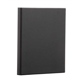   PANTA PLAST Gyűrűs könyv, panorámás, 4 gyűrű, 25 mm, A4, PP/karton, PANTA PLAST, fekete