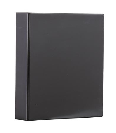 PANTA PLAST Gyűrűs könyv, panorámás, 4 gyűrű, 80 mm, A4, PVC, PANTA PLAST, fekete