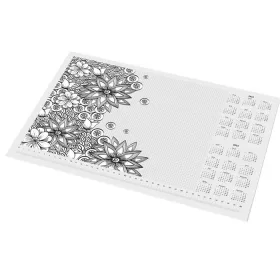   PANTA PLAST Könyökalátét, A3, 410x297 mm, színezhető, 2026/27, PANTA PLAST, "virágos"