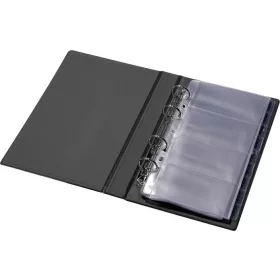   PANTA PLAST Névjegytartó, 200 db-os, gyűrűs, PANTA PLAST, fekete