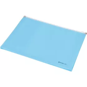   PANTA PLAST Irattartó tasak, A4, PP, cipzáras, talpas, PANTA PLAST, pasztellkék