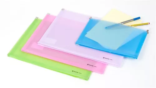 PANTA PLAST Irattartó tasak, A4, PP, cipzáras, PANTA PLAST, pasztell rózsaszín
