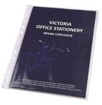   VICTORIA Genotherm, lefűzhető, oldalán hajtófüllel, A4, 150 mikron, víztiszta, VICTORIA