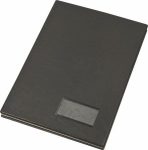   VICTORIA Aláírókönyv, A4, 20 részes, karton, műbőr hatású borító, VICTORIA, fekete