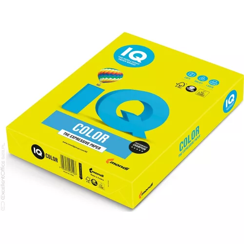 Másolópapír, színes, A3, 80g. IQ 500ív/csomag, neon zöld