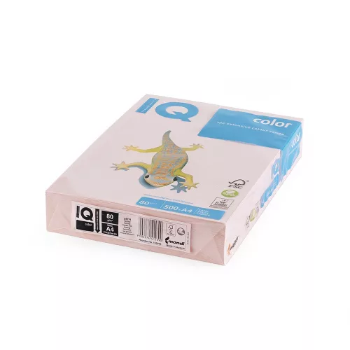 Másolópapír, színes, A4, 80g. IQ OPI74 500ív/csomag, pasztell flamingo rózsaszín