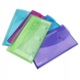   RAPESCO Irattartó tasak, DL, patentos, RAPESCO "Eco", áttetsző vegyes színek