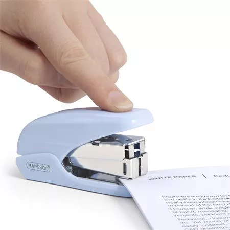 RAPESCO Tűzőgép, 24/6, 26/6, 20 lap, könnyített tűzés, RAPESCO "X5-Mini Less Effort", világoskék