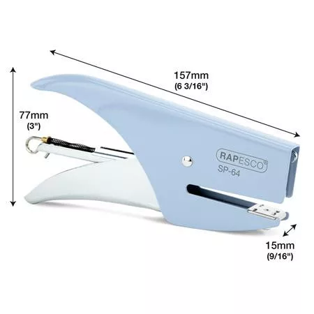 RAPESCO Tűzőgép, kézi, 21/4, 12 lap, RAPESCO "SP-64", kék