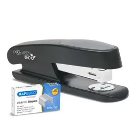   RAPESCO Tűzőgép, 24/6, 20 lap, antibakteriális, RAPESCO "Germ-Savvy ECO Sting Ray", fekete