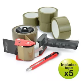   RAPESCO Csomagzáró gép, RAPESCO "Germ-Savvy® 960", 5 db barna csomagolószalaggal, 1 db késsel