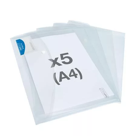 RAPESCO Irattartó tasak, A4+, patentos, RAPESCO "Eco", áttetsző