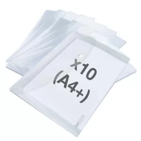   RAPESCO Irattartó tasak, A4+, PP, patentos, RAPESCO "Eco", áttetsző