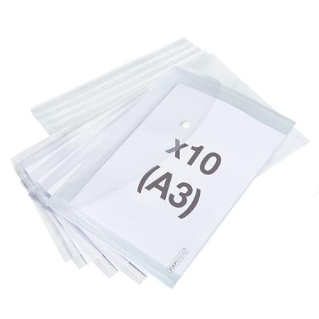 RAPESCO Irattartó tasak, A3, PP, patentos, RAPESCO "Eco", áttetsző