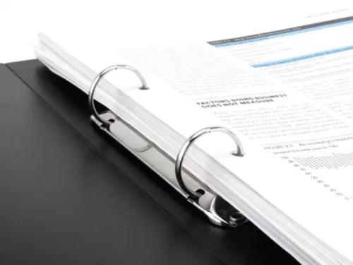 RAPESCO Gyűrűs könyv, 2 gyűrű, 38 mm, A4, PP, RAPESCO "Eco GRS Recycled", fekete