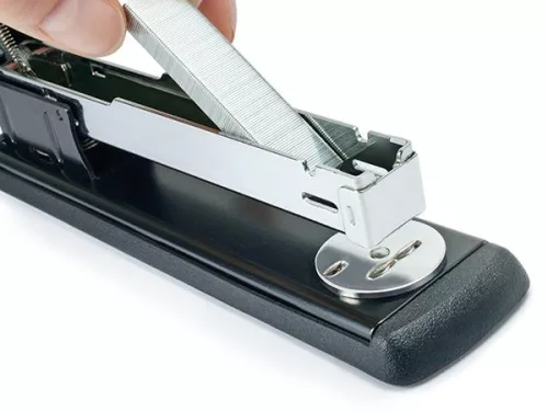 RAPESCO Tűzőgép, 24/6, 26/6, 20 lap, RAPESCO "Eco GRS Recycled Half-Strip", fekete