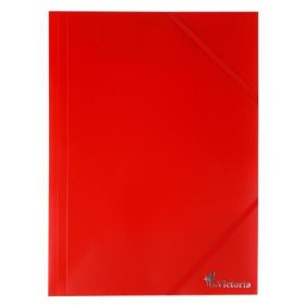   VICTORIA OFFICE Gumis mappa, 15 mm, PP, A4, VICTORIA OFFICE, piros